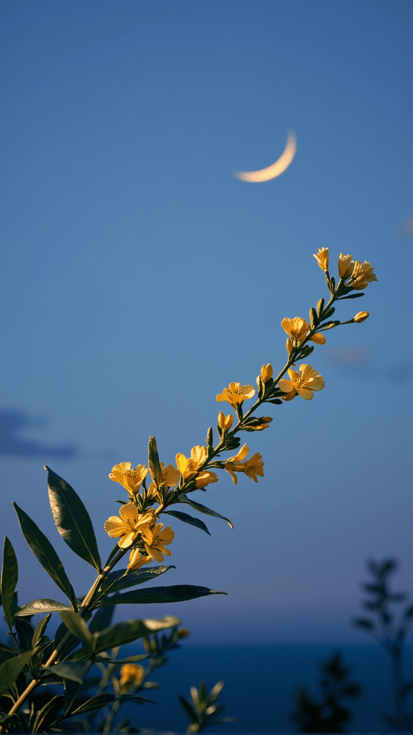 Moonlit Golden Bloom