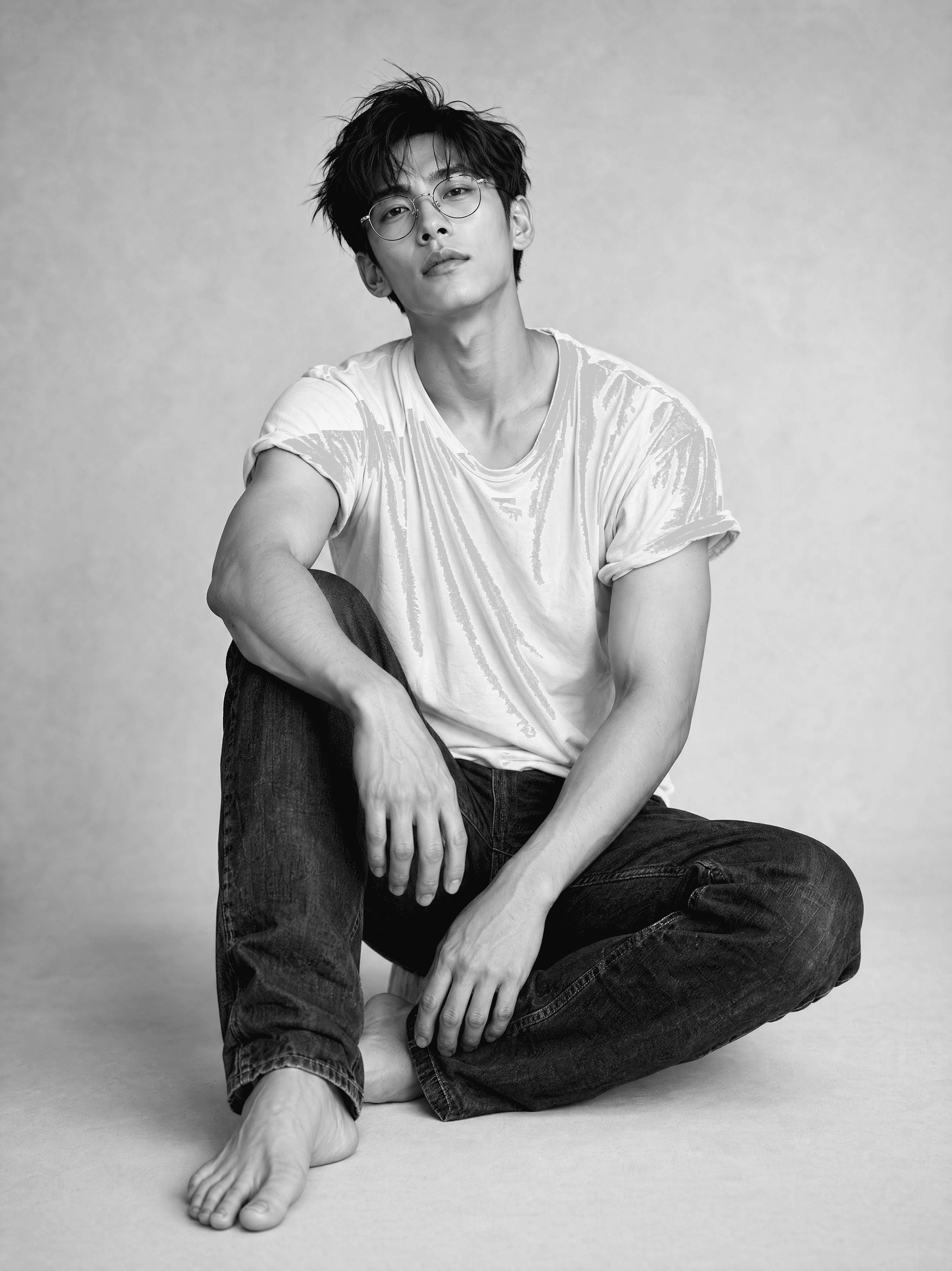 B&W portrait prompt(#38)