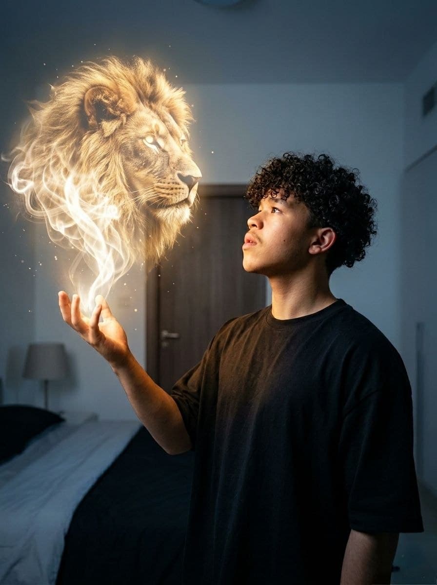 Shadow of lion prompt