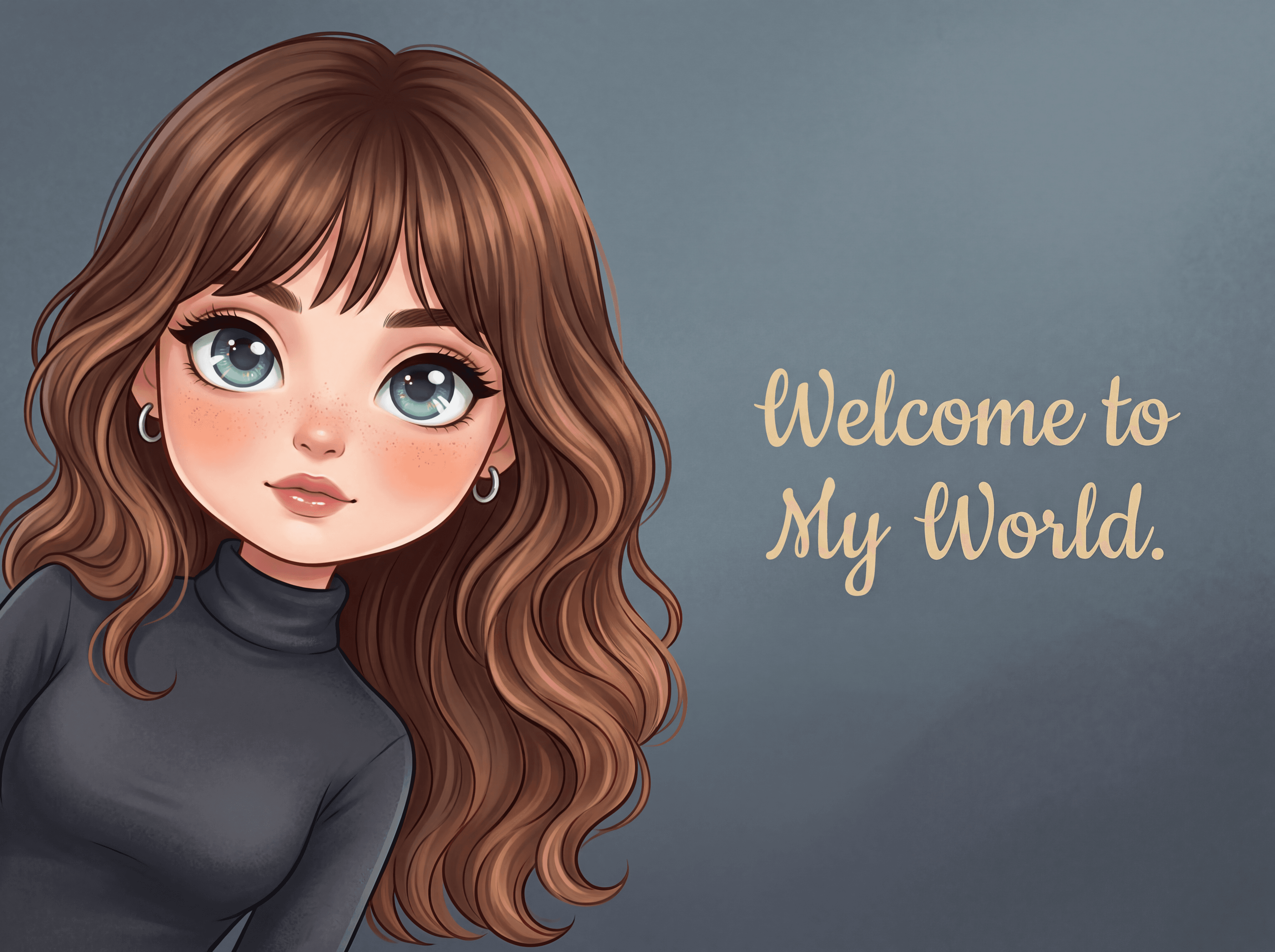 Chibi Peek Portrait